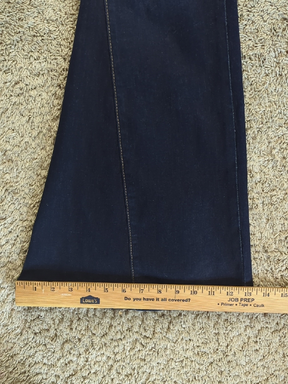 High-Rise Dark Blue Flare Jeans - Picture 10 of 11